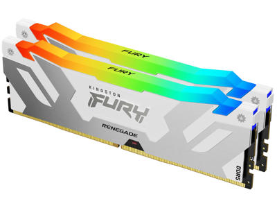 Kingston Technology FURY 32 GB 7600 MT/s DDR5 CL38 DIMM (sæt med 2) Renegade RGB, hvid XMP