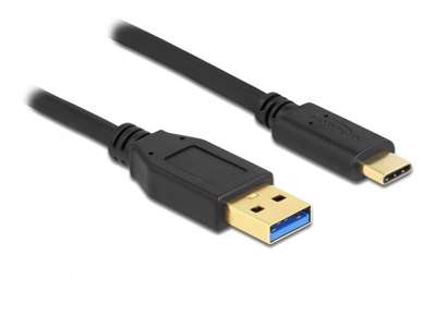 DeLOCK 84006 USB-kabel USB 3.2 Gen 1 (3.1 Gen 1) 3 m USB A USB C Sort