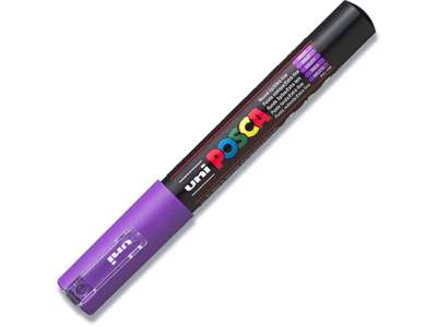 Paint marker, 0.7 mm, Violet, Ekstra-fin spids, uni Posca PC-1M