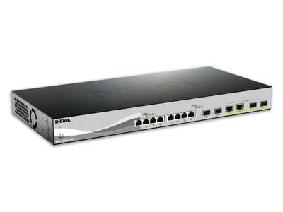 D-Link DXS-1210-12TC/E netværksswitch Administreret L2 10G Ethernet (100/1000/10000) 1U Sort, Sølv