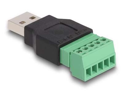 DeLOCK 65971 kabel kønsskifter USB 2.0 Type-A 1 x 5 pin Sort, Grøn