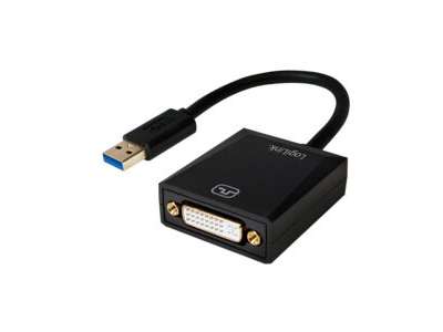 LogiLink UA0232 USB grafisk adapter 1920 x 1080 pixel Sort