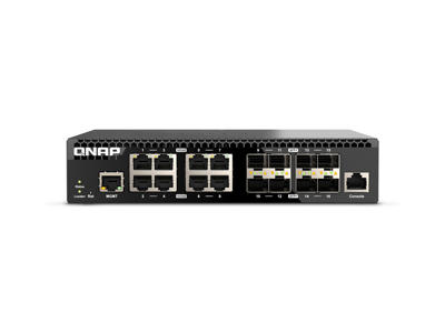 QNAP QSW-M3216R-8S8T netværksswitch Administreret L2/L3 10G Ethernet (100/1000/10000) 1U Sort