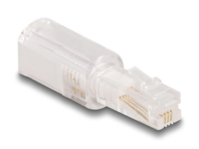 DeLOCK 88169 kabel kønsskifter RJ10 Transparent, Hvid