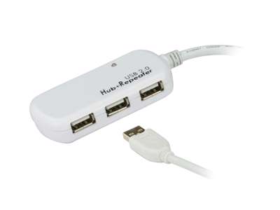 ATEN UE2120H interface hub USB 2.0 480 Mbit/s Hvid