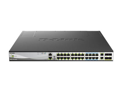 D-Link DMS-3130-30PS Administreret L3 10G Ethernet (100/1000/10000) Strøm over Ethernet (PoE) Sort