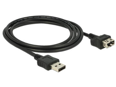 DeLOCK 2m 2xUSB2.0-A USB-kabel USB 2.0 USB A Sort