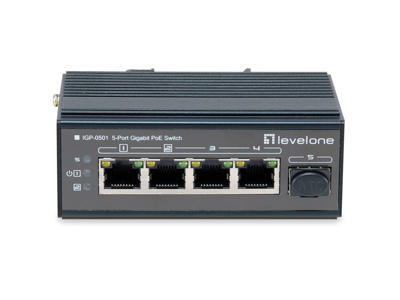 LevelOne IGP-0501 netværksswitch Gigabit Ethernet (10/100/1000) Strøm over Ethernet (PoE) Sort