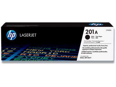 Toner, 201A, Black-sort, 1.500 sider, HP CF400A