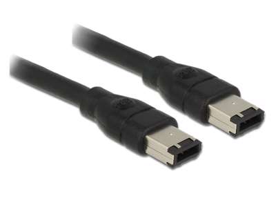 DeLOCK 83273 FireWire-kabel 0,5 m 6-p Sort