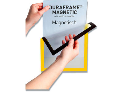 Inforamme, A4, Gul, Magnetisk, 5 stk, Durable DURAFRAME MAGNETIC