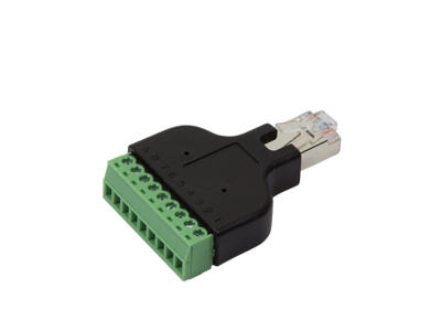 LogiLink MP0050 kabel kønsskifter RJ45 8 pin terminal Sort