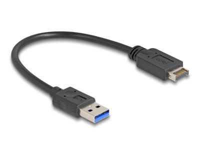 DeLOCK 85449 USB-kabel USB 3.2 Gen 2 (3.1 Gen 2) 0,3 m USB E USB A Sort