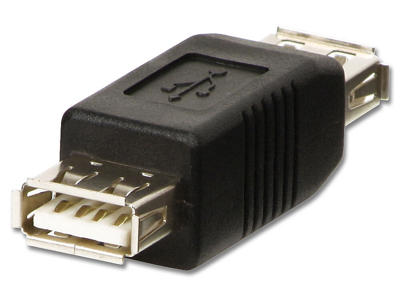 Lindy 71230 kabel kønsskifter USB A Sort