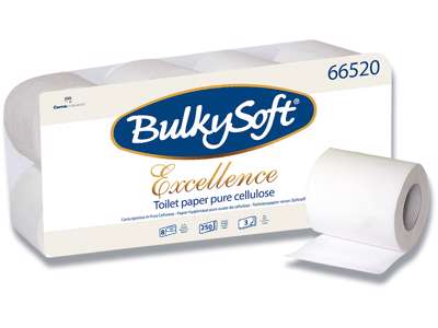 Toiletpapir, Udvendig oprulning, 3 lag, 72 ruller, Bulky Soft Excellence 