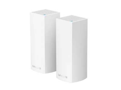 Linksys Velop Intelligent Mesh WiFi-system til hele hjemmet, Tri-Band, pakke med 2 enheder