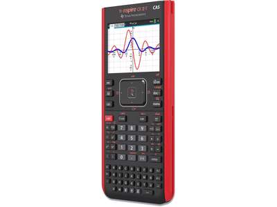 Regnemaskine, Matematik-graf, Multi-line, Sort, rød, Texas Instruments TI-Nspire CX II-T CAS