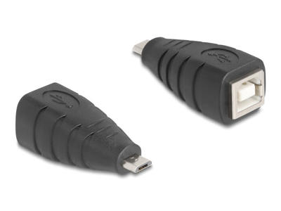 DeLOCK 67201 kabel kønsskifter USB Type Micro-B USB Type-B Sort