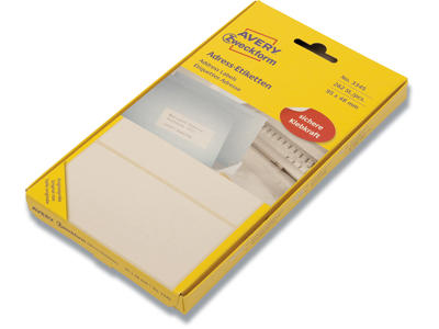 Etiketter, 95x48 mm, Hvid, 282 etiketter i alt, Avery 