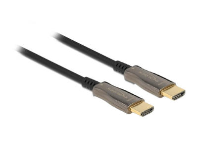 DeLOCK 84039 HDMI-kabel 25 m HDMI Type A (Standard) Sort, Sølv