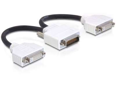 DeLOCK 65281 videokabel adapter 0,2 m DMS 2 x DVI Sort