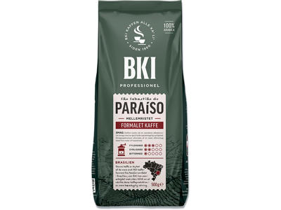 Kaffe, Filter formalet, Mellemristet, 500 g, 1 pose, BKI Paraiso