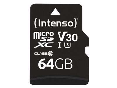 Intenso 3433490 hukommelseskort 64 GB MicroSDXC UHS-I Klasse 10