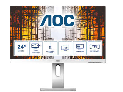 AOC P1 X24P1/GR computerskærm 61 cm (24") 1920 x 1200 pixel WUXGA LED Grå