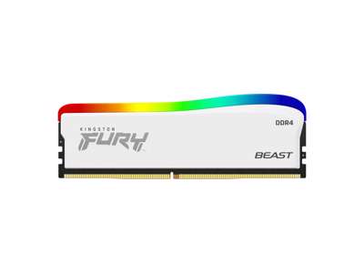 Kingston Technology FURY 8 GB 3600MT/s DDR4 CL17 DIMM Beast, hvid RGB SE