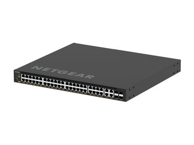 NETGEAR M4350-44M4X4V Administreret L3 2.5G Ethernet (100/1000/2500) Strøm over Ethernet (PoE) 1U Sort