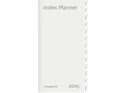 Planner, 2025, Index, 1 måned pr. opslag, Refill, Mayland