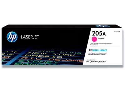 Toner, 205A, Magenta-rød, 900 sider, HP CF533A