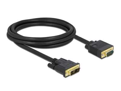 DeLOCK 86749 videokabel adapter 2 m DVI VGA (D-Sub) Sort