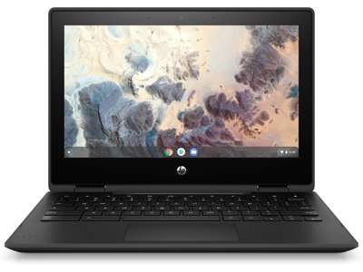 HP Chromebook x360 11 G4 Intel® Celeron® N5100 29,5 cm (11.6") Berøringsskærm HD 8 GB LPDDR4x-SDRAM 64 GB eMMC Wi-Fi 6 (802.11ax) ChromeOS Sort