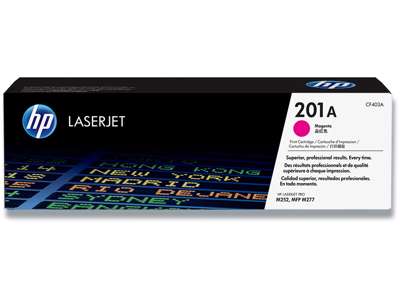 Toner, 201A, Magenta-rød, 1.400 sider, HP CF403A