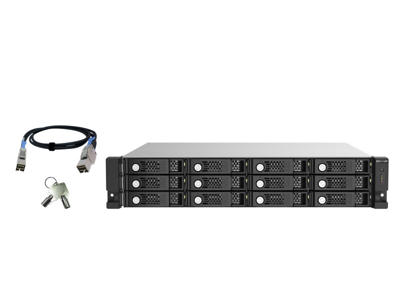 QNAP TL-R1220Sep-RP HDD/SSD kabinet Sort, Grå 2.5/3.5"