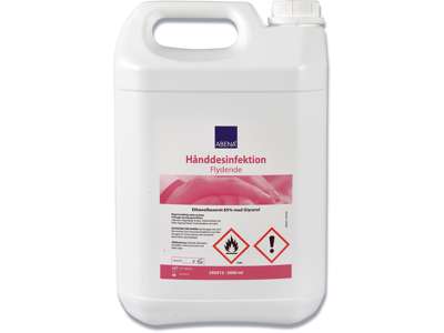 Hånddesinfektion, Flydende, 5000 ml, Dunk, Abena 85%