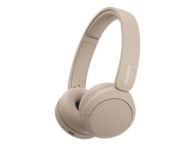 Sony WH-CH520 Headset Trådløs Opkald/musik USB Type-C Bluetooth Opladningsstativ Cremefarvet