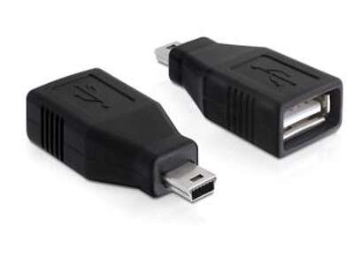 DeLOCK 65277 kabel kønsskifter mini USB USB 2.0-A Sort