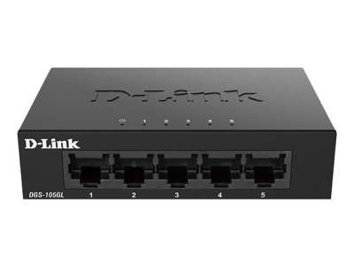 D-Link DGS-105GL/E netværksswitch Ikke administreret Gigabit Ethernet (10/100/1000) Sort