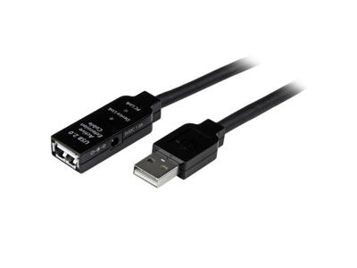 StarTech.com USB2AAEXT15M USB-kabel USB 2.0 15 m USB A Sort