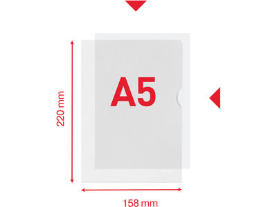 Plastomslag, A5, 100 stk, 0.115 mm, Esselte 