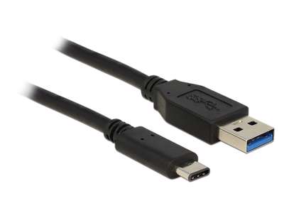 DeLOCK 1m USB3.1-C/USB3.1-A USB-kabel USB 3.2 Gen 2 (3.1 Gen 2) USB A USB C Sort