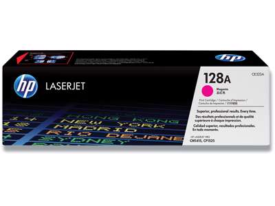 Toner, 128A, Magenta-rød, 1.300 sider, HP CE323A