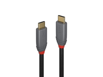 Lindy 36902 USB-kabel 1,5 m USB C Sort, Grå