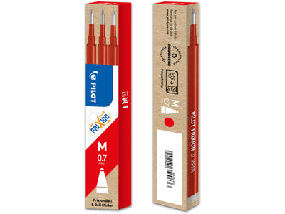 Rollerball gelpen refill, 0.7 mm, 0.35 mm, Rød, Pilot FriXion BLS-FR7-S3-R