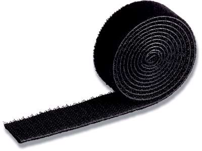 Velcro bånd, 20mm x 1m, 1 rulle, Sort, Durable CAVOLINE GRIP 20