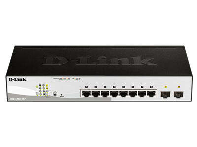 D-Link DGS-1210-08P Administreret L2 Gigabit Ethernet (10/100/1000) Strøm over Ethernet (PoE) Sort