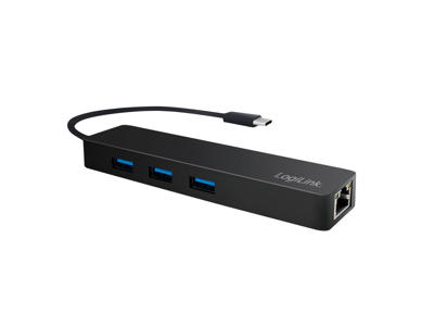 LogiLink UA0313 dockingstation USB 3.2 Gen 1 (3.1 Gen 1) Type-C Sort