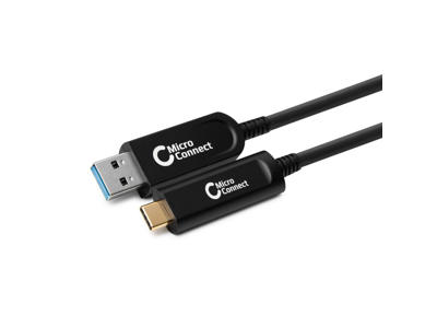 Microconnect MC-USB3.2CA20OP USB-kabel USB 3.2 Gen 2 (3.1 Gen 2) 20 m USB A USB C Sort